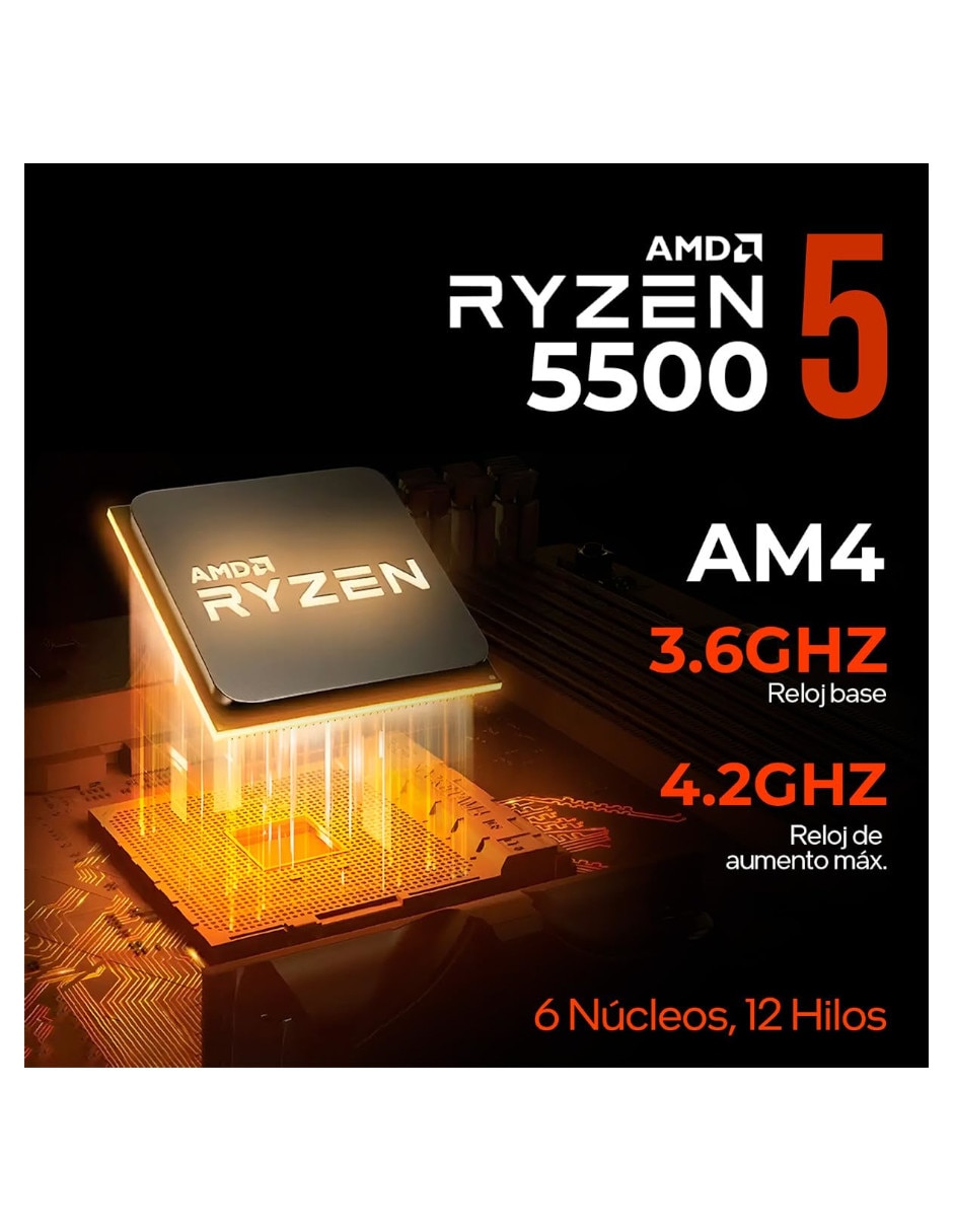Computadora gamer Xtreme PC Gaming XTPCR532GB4060DW AMD Ryzen 5 NVIDIA GeForce RTX 5060 16 GB RAM 500 GB SSD