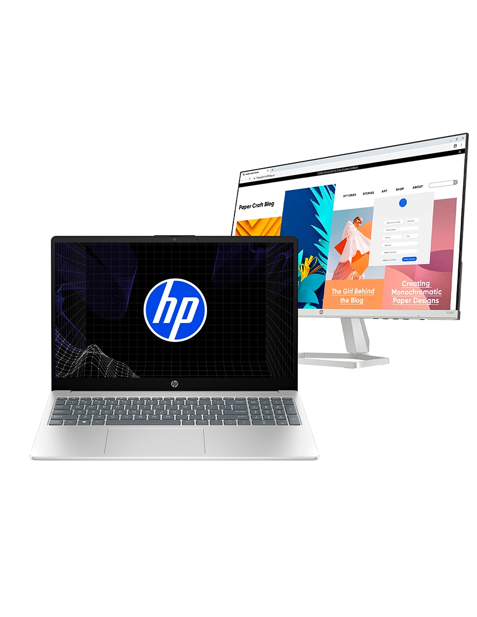 Laptop 15-fc0372la + Monitor 15.6 pulgadas Full HD AMD Ryzen 7 AMD Radeon 16 GB RAM 512 GB SSD 9